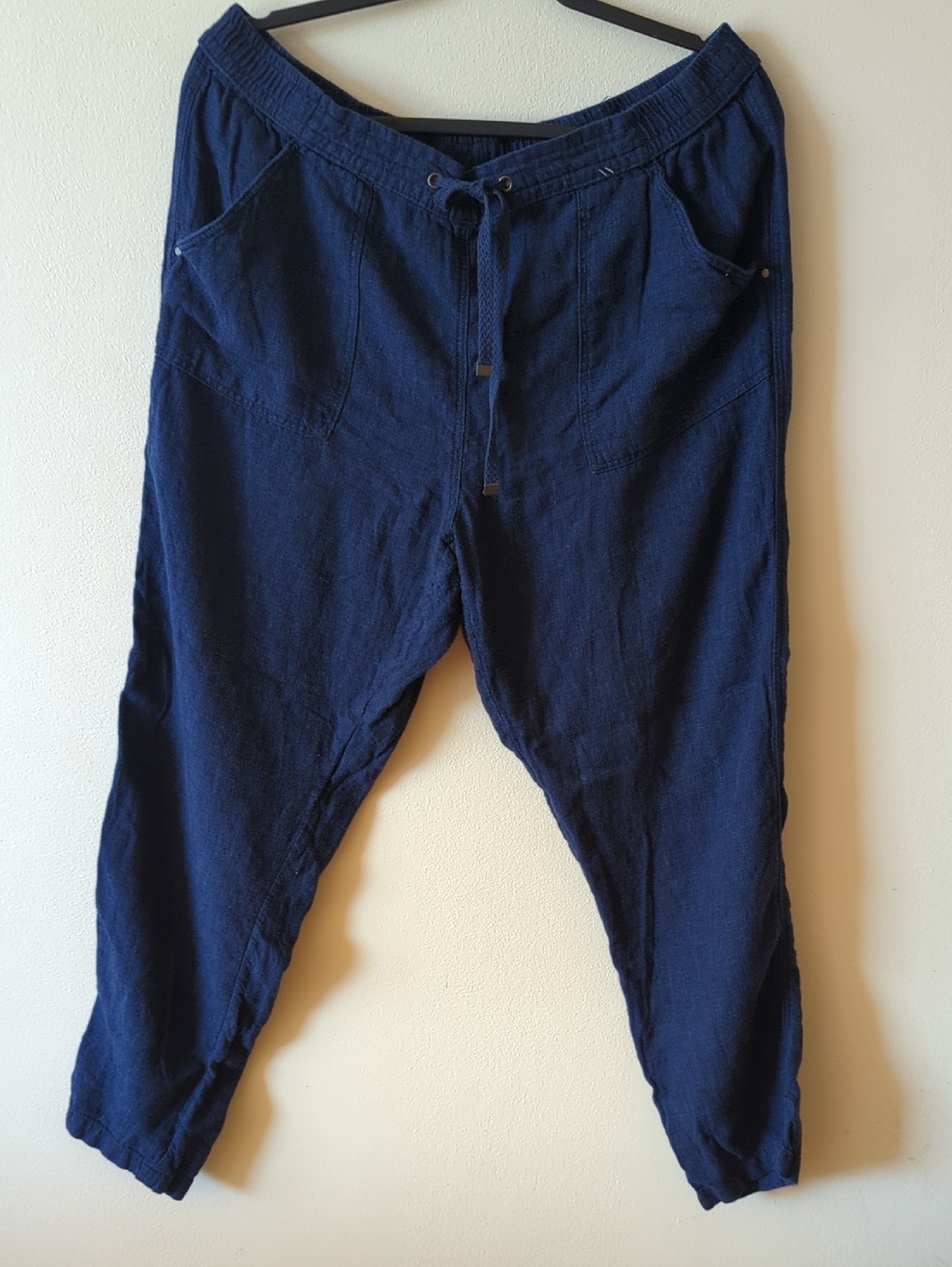Nutmeg Women's Navy Blue Casual Lightweight Drawstring Pants 18